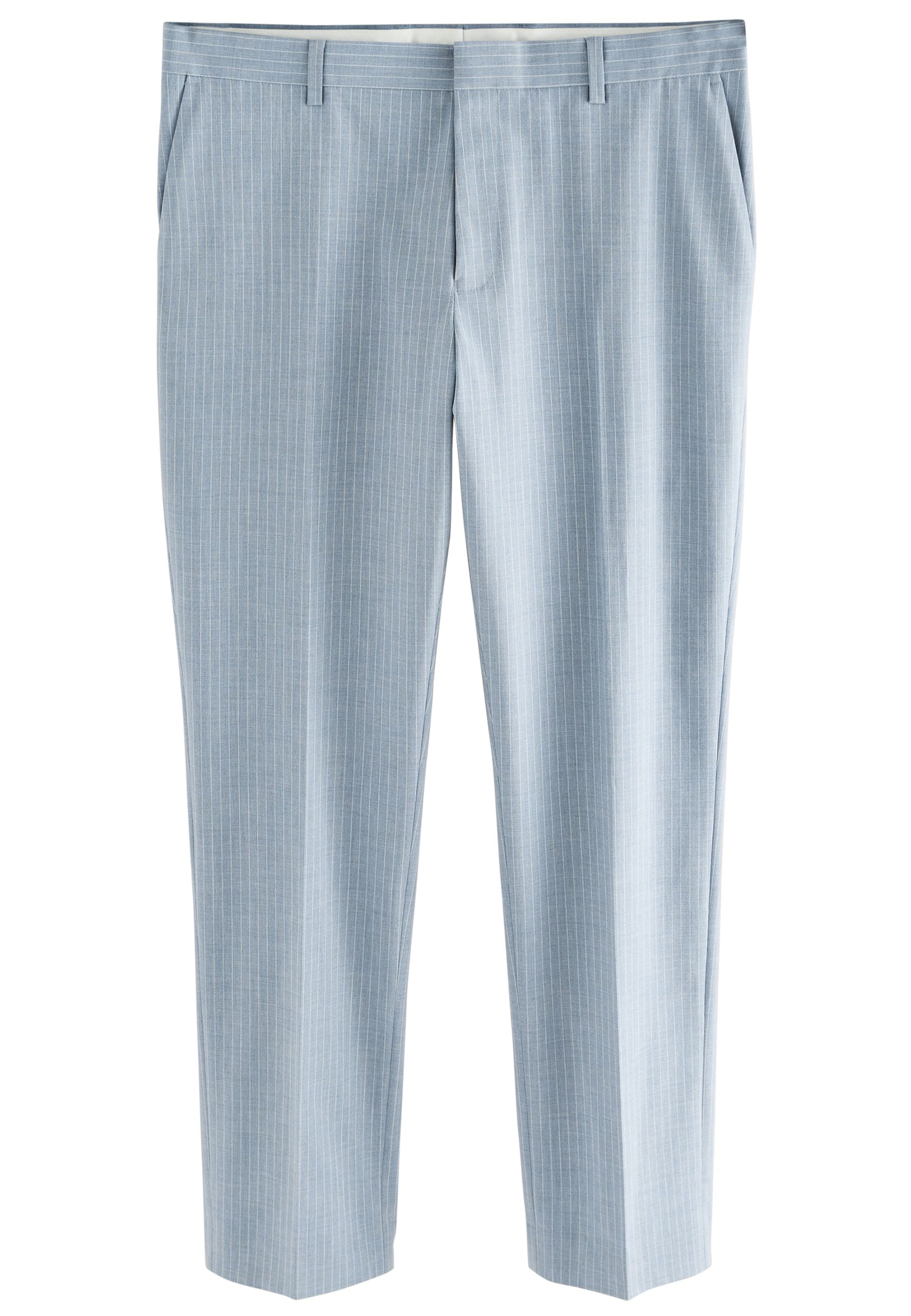 Next Slim fit Trousers with creases in Blue: front