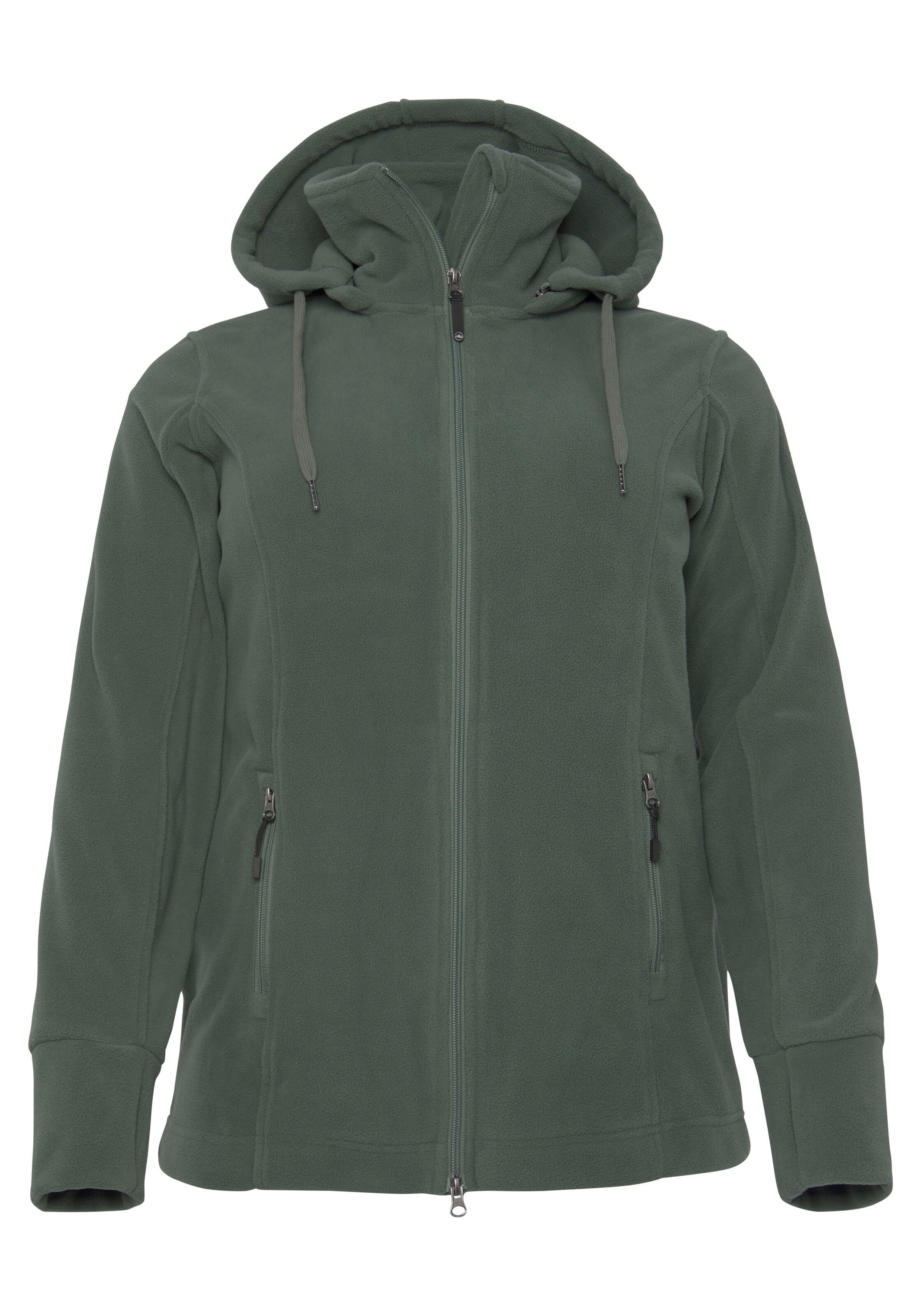 POLARINO Funktionsfleecejacke in Grün: Vorderseite