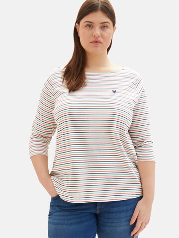 Tom Tailor Women + T-shirt i vit