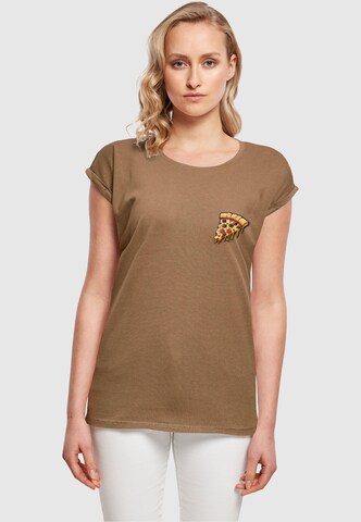 Maglietta 'Pizza Comic' di Merchcode in marrone: frontale