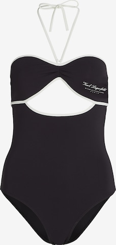 juoda Karl Lagerfeld Bandeau Maudymosi kostiumėlis: priekis