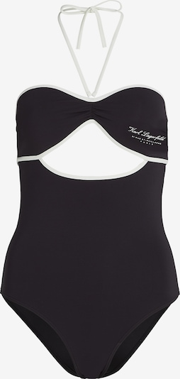 Karl Lagerfeld Badeanzug in schwarz / weiß, Produktansicht