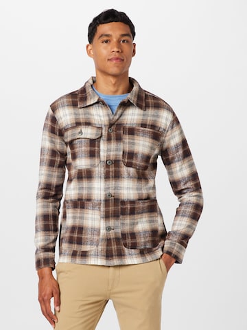 BRAVE SOUL Between-season jacket 'TECHNIQUE' in Brown: front