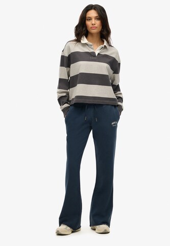 Superdry Flared Broek 'Athletic Essentials' in Blauw: voorkant