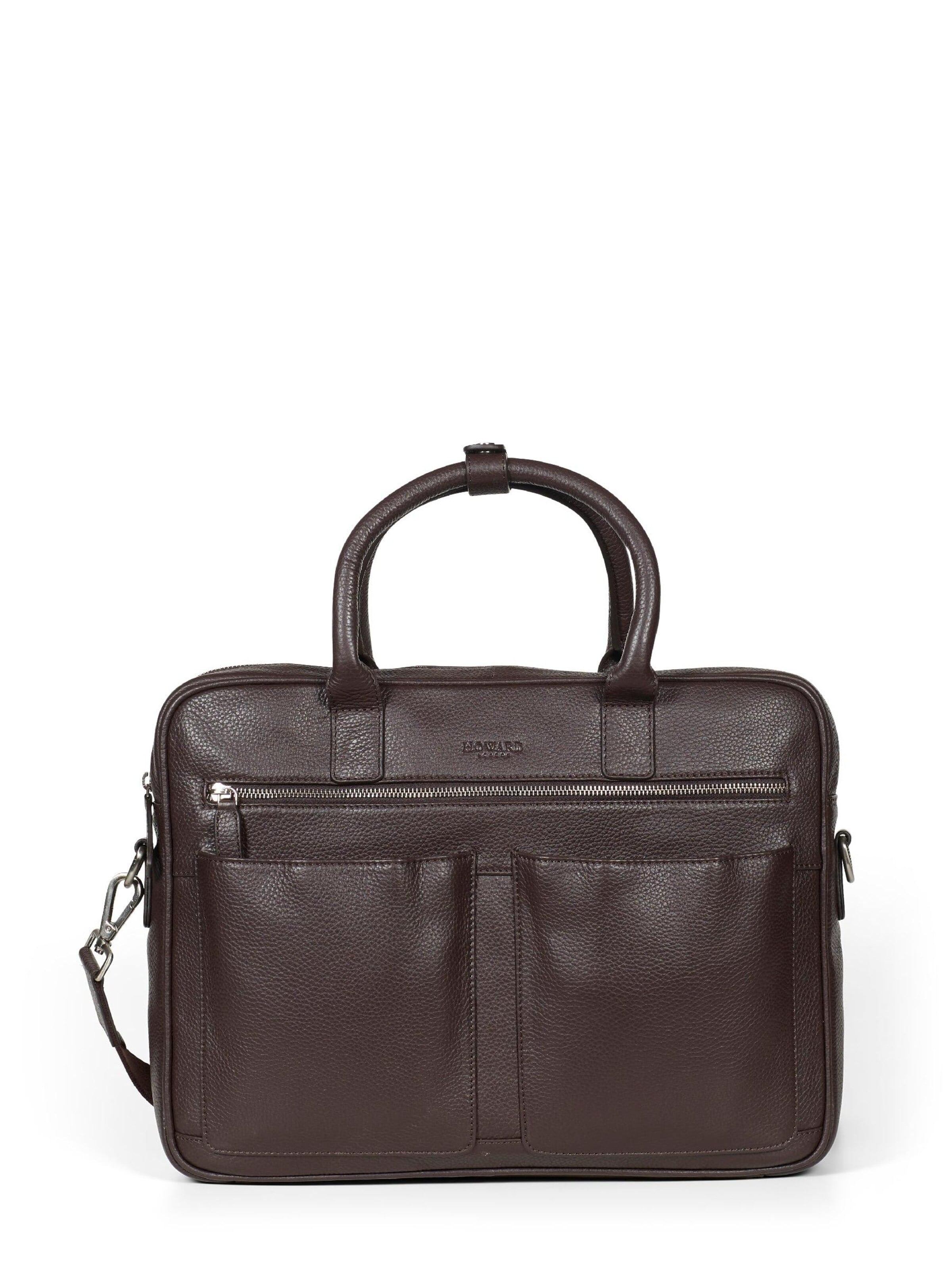 Howard London Laptoptasche 'Laptop Bag Sam Dark Brown'‌ in Braun: Vorderseite