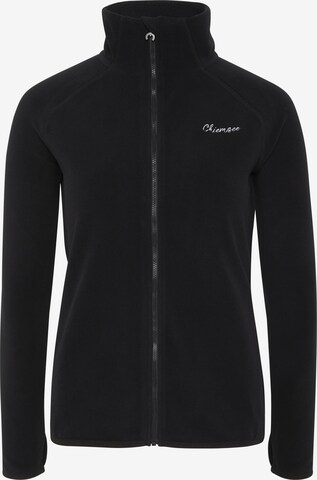 CHIEMSEE Fleece Jacket in Black: front