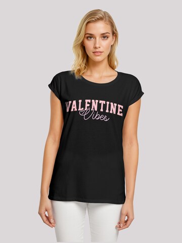 T-shirt 'Valentinstag Valentine Vibes' F4NT4STIC en noir : devant