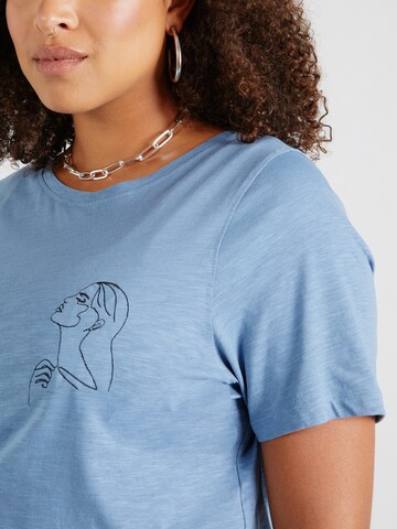 ONLY Carmakoma T-Shirt 'CARASJA' in Blau