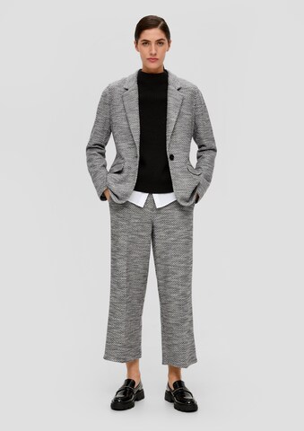 Wide Leg Pantalon à plis s.Oliver BLACK LABEL en gris