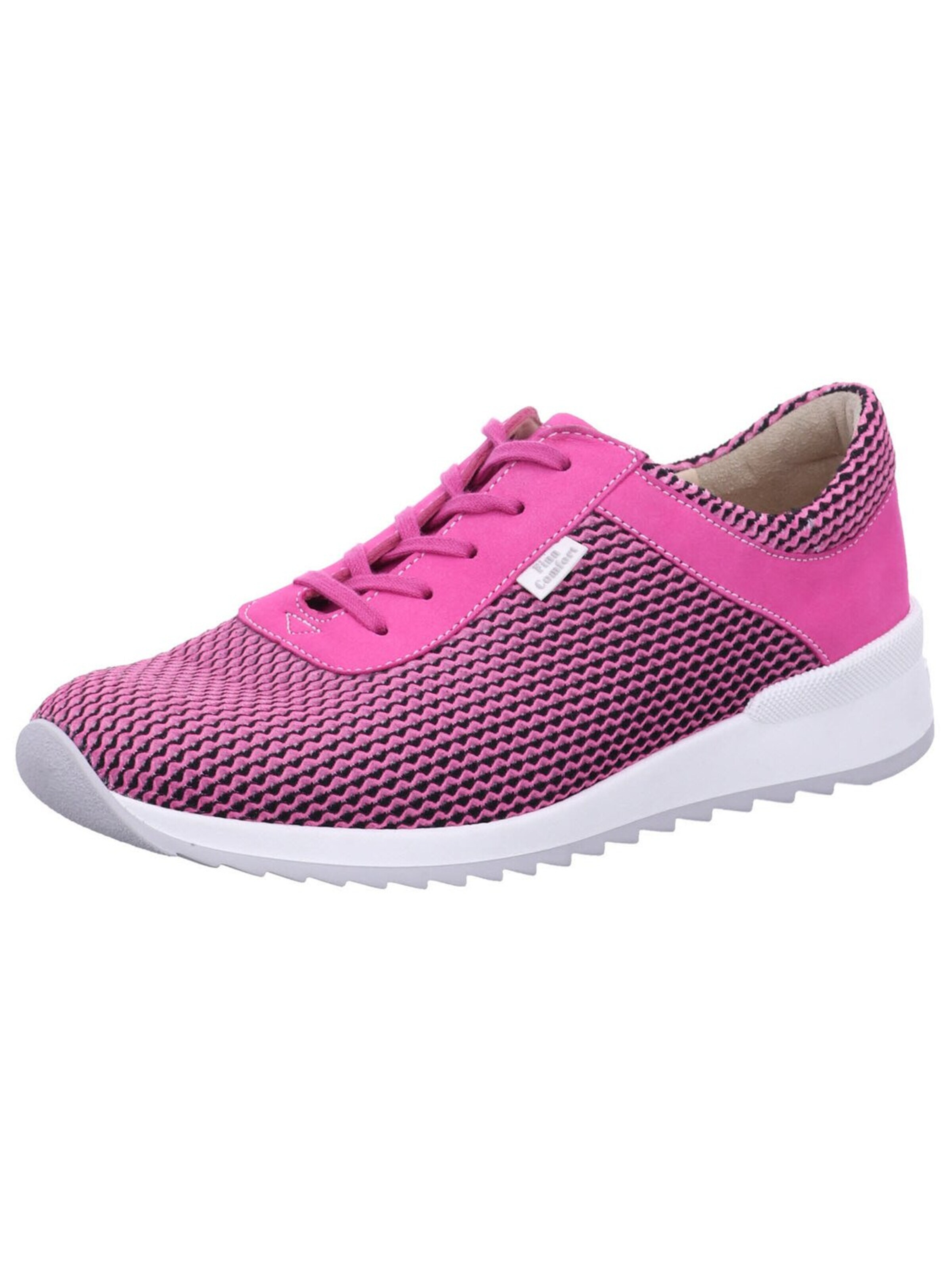 Finn Comfort Låg sneaker 'Komfort Schnürschuh Damen 02385 902544 Echtleder in rot' i rosa: framsida