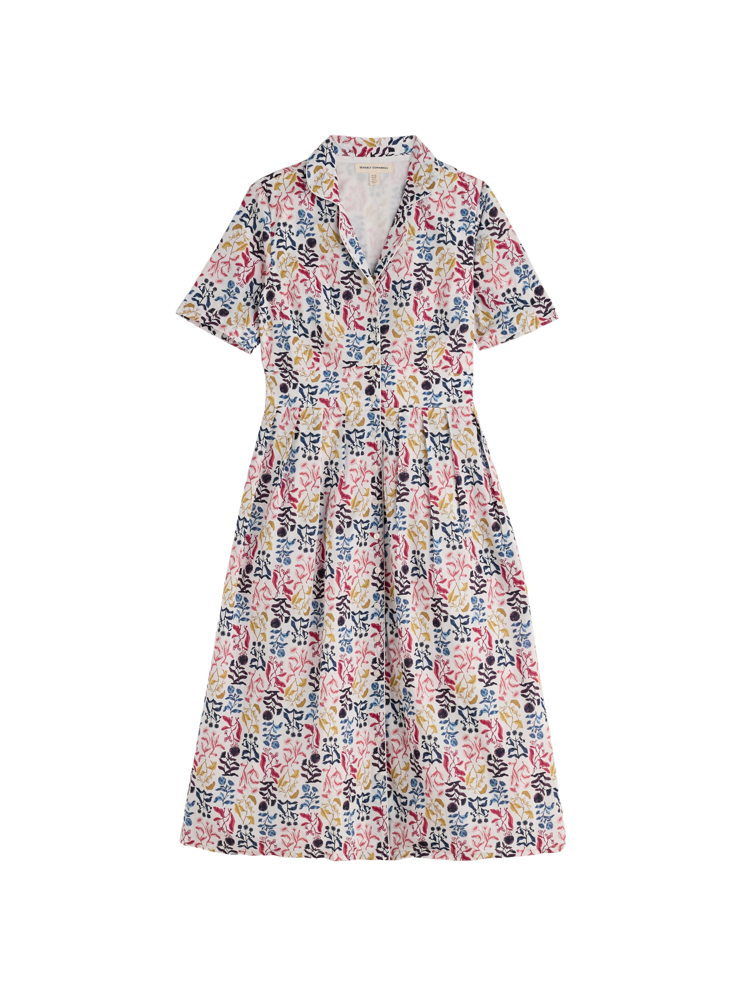 Seasalt Cornwall - Vestidos camiseiros 'Charlotte' em branco: frente