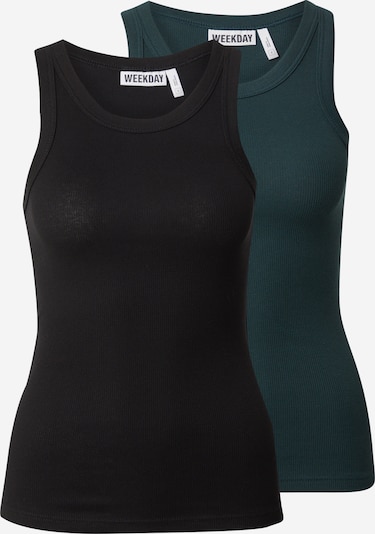 WEEKDAY Toppi värissä tummanvihreä / musta, Tuotenäkymä