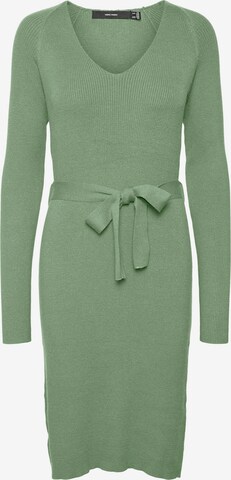 VERO MODA Knitted dress 'Gold' in Green: front