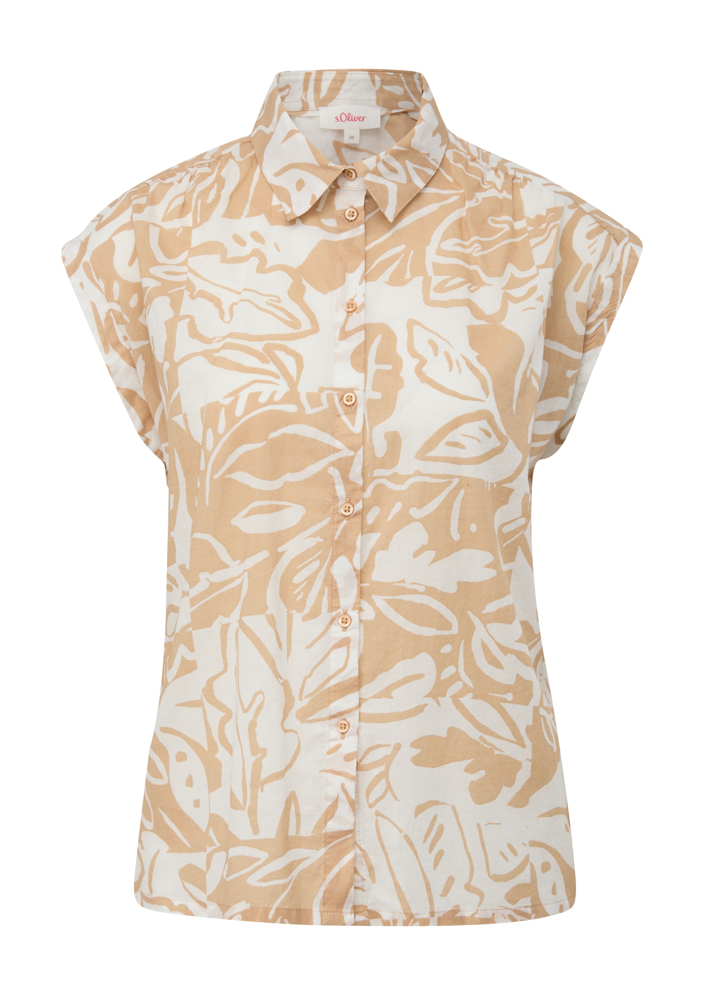 s.Oliver Bluse in Beige: Vorderseite