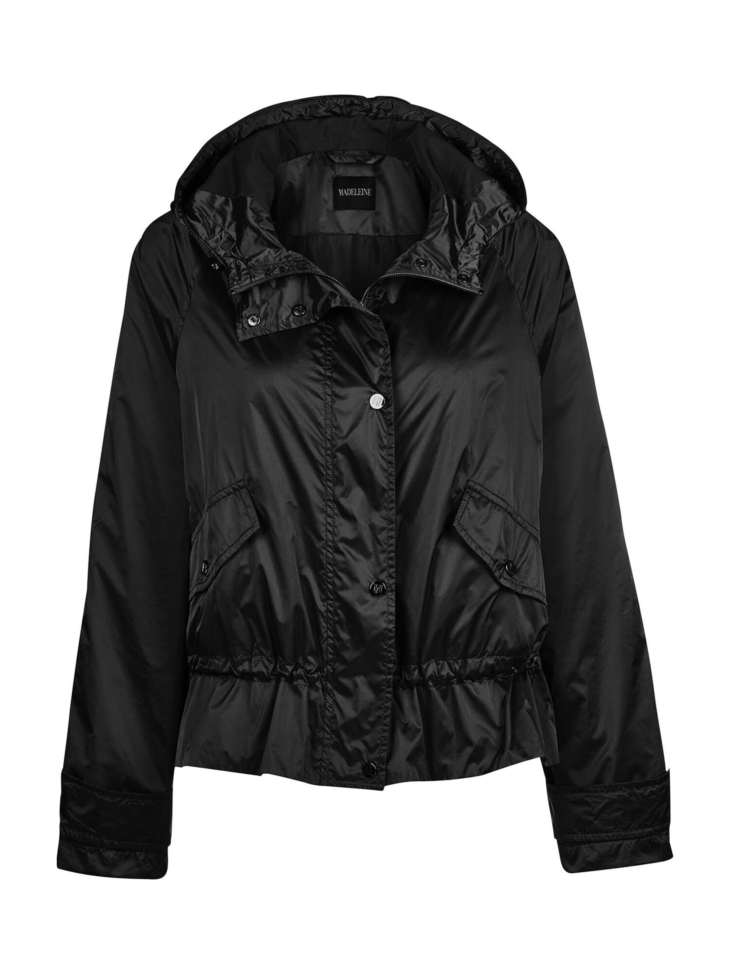 Veste mi-saison MADELEINE en noir : devant