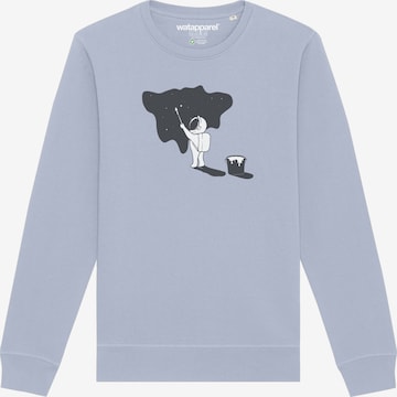 Sweat-shirt ' Painting space ' Watapparel en bleu : devant