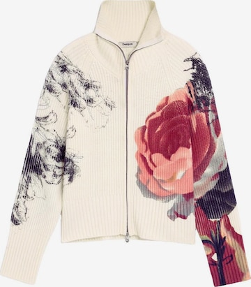 Desigual Gebreid vest in Wit: voorkant
