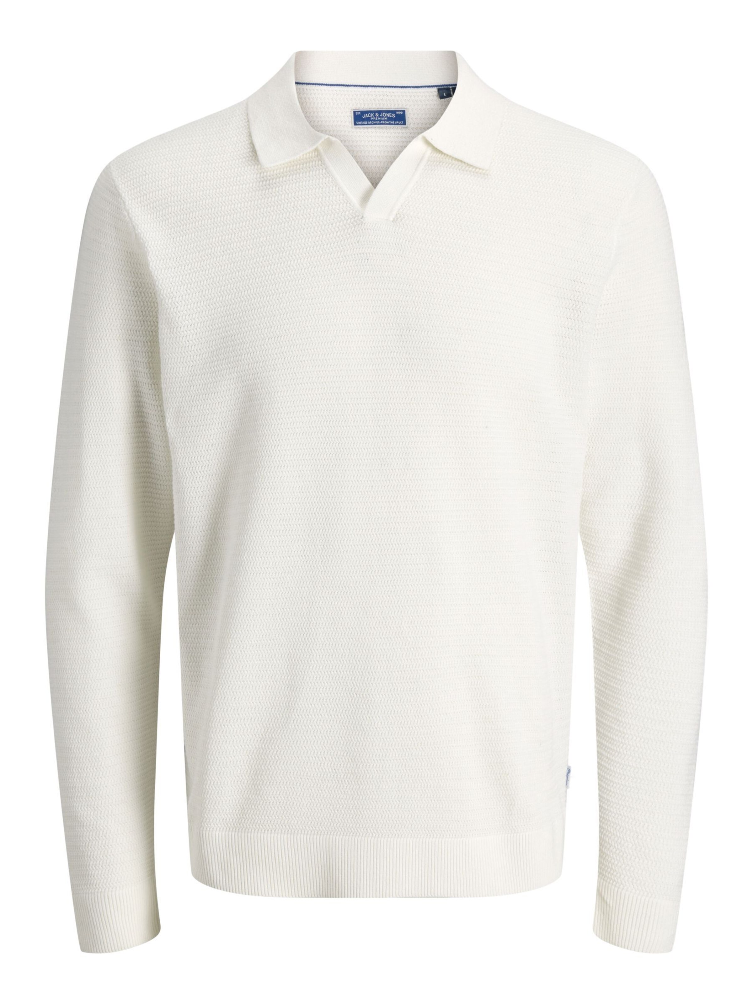 JACK & JONES Pullover 'JPRBLURiley' in Weiß: Vorderseite