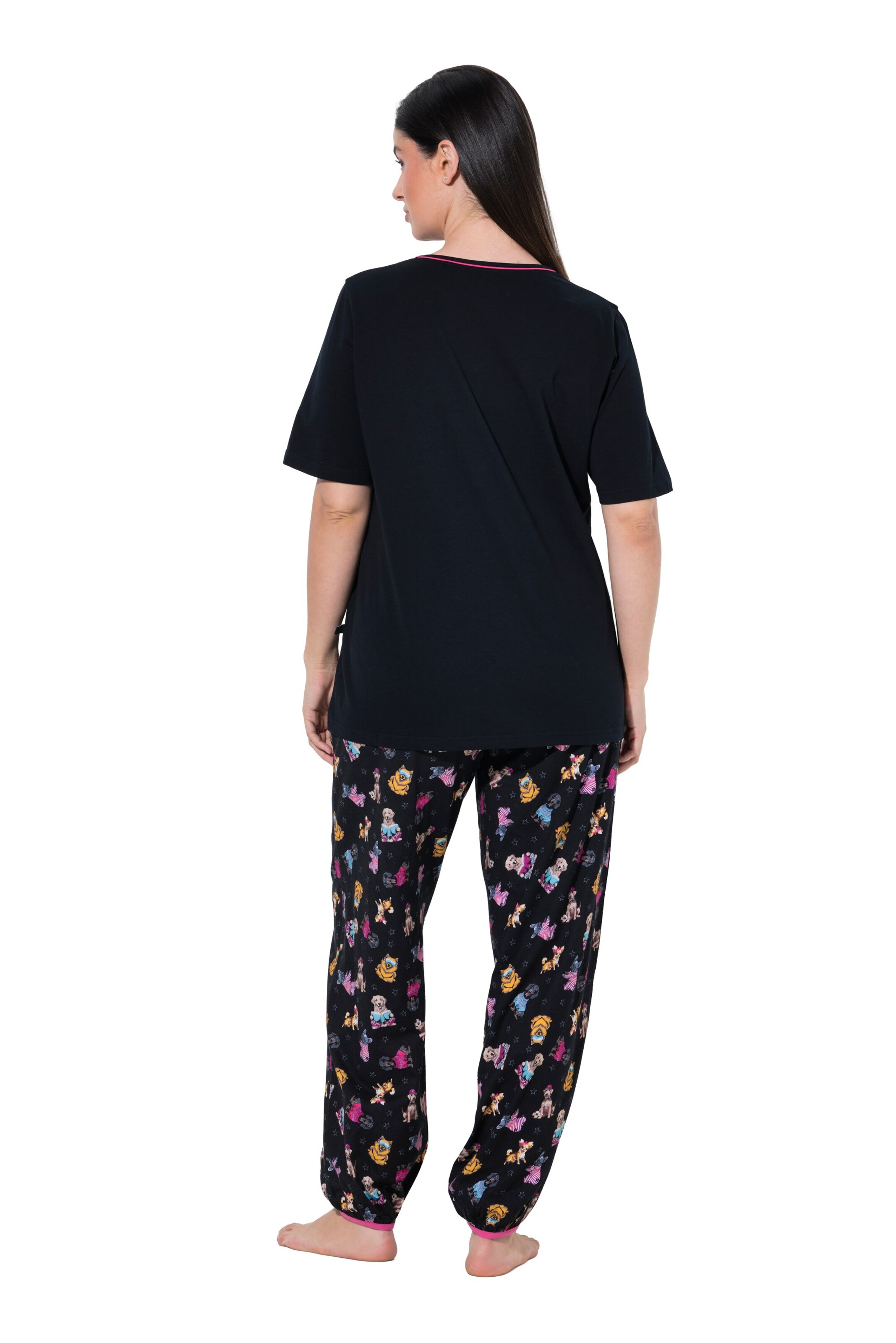 Ulla Popken Pyjama in Zwart