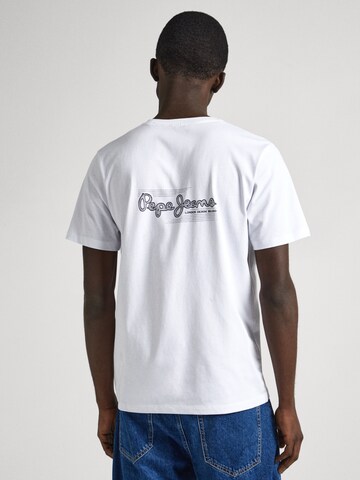 Pepe Jeans - Camiseta 'SINGLE CLIFORD' en blanco