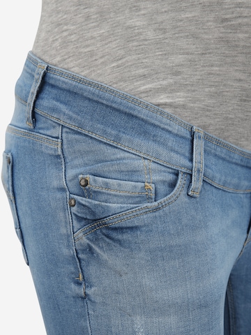 Slimfit Jeans 'London' de la MAMALICIOUS pe albastru