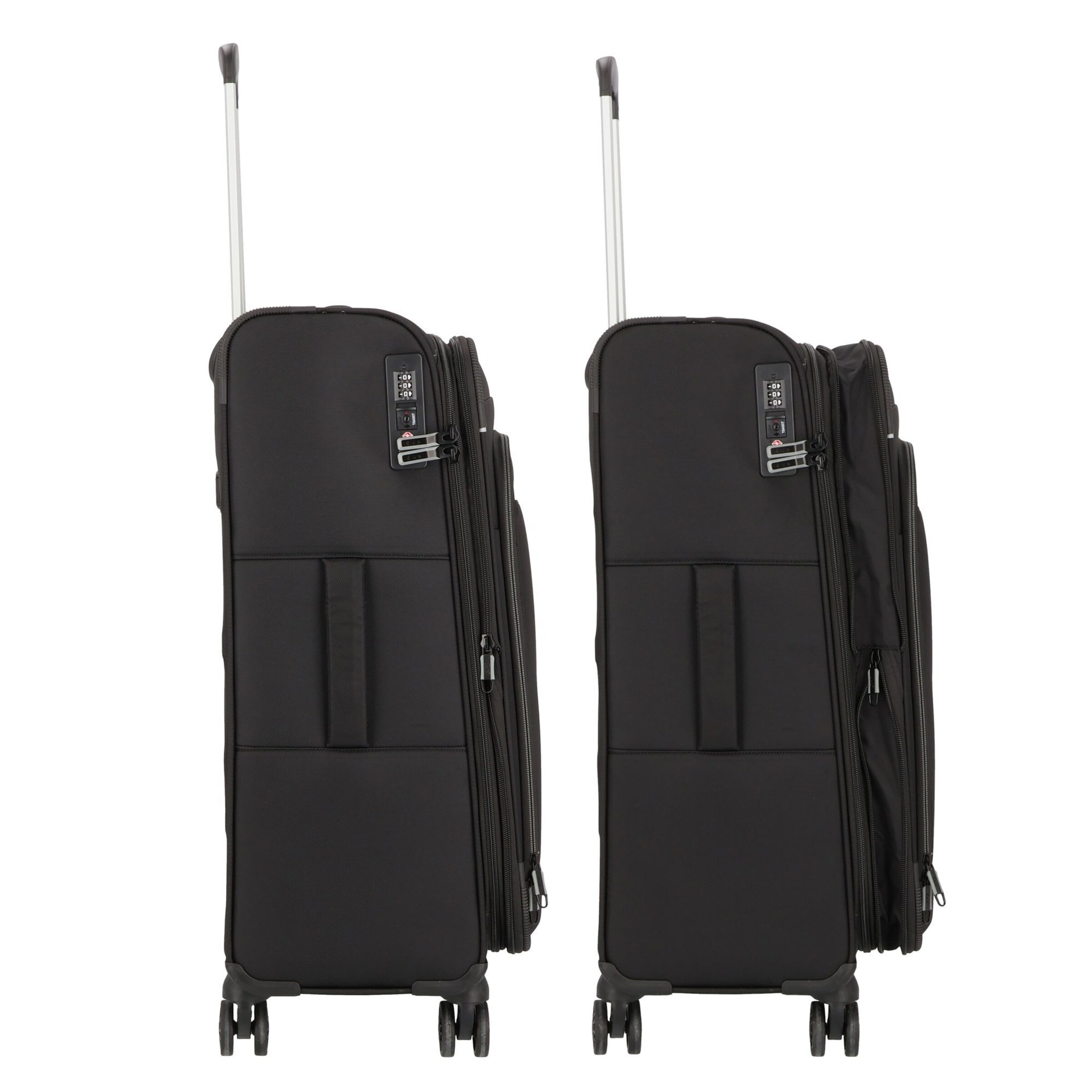 D&N Suitcase set 'Travel Line 9504' in Black