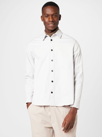 Calvin Klein Jeans Regular fit Button Up Shirt in White: front