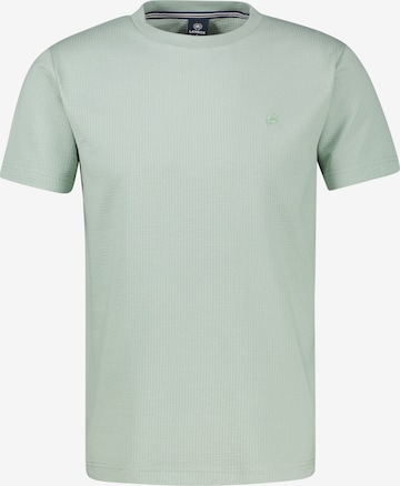 LERROS T-Shirt in softer Seersucker-Qualität mit bequemem O-Neck in Grün: Vorderseite