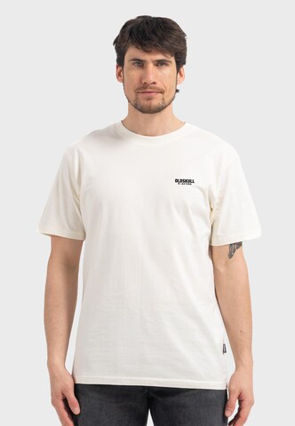 Oldskull Shirt 'Asian Manga Inspired Logo Graphic' in White