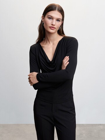 MANGO Shirt 'HANA' in Schwarz: predná strana