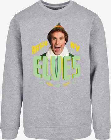 ABSOLUTE CULT Sweatshirt 'Elf - Raised By Elves' in Grijs: voorkant