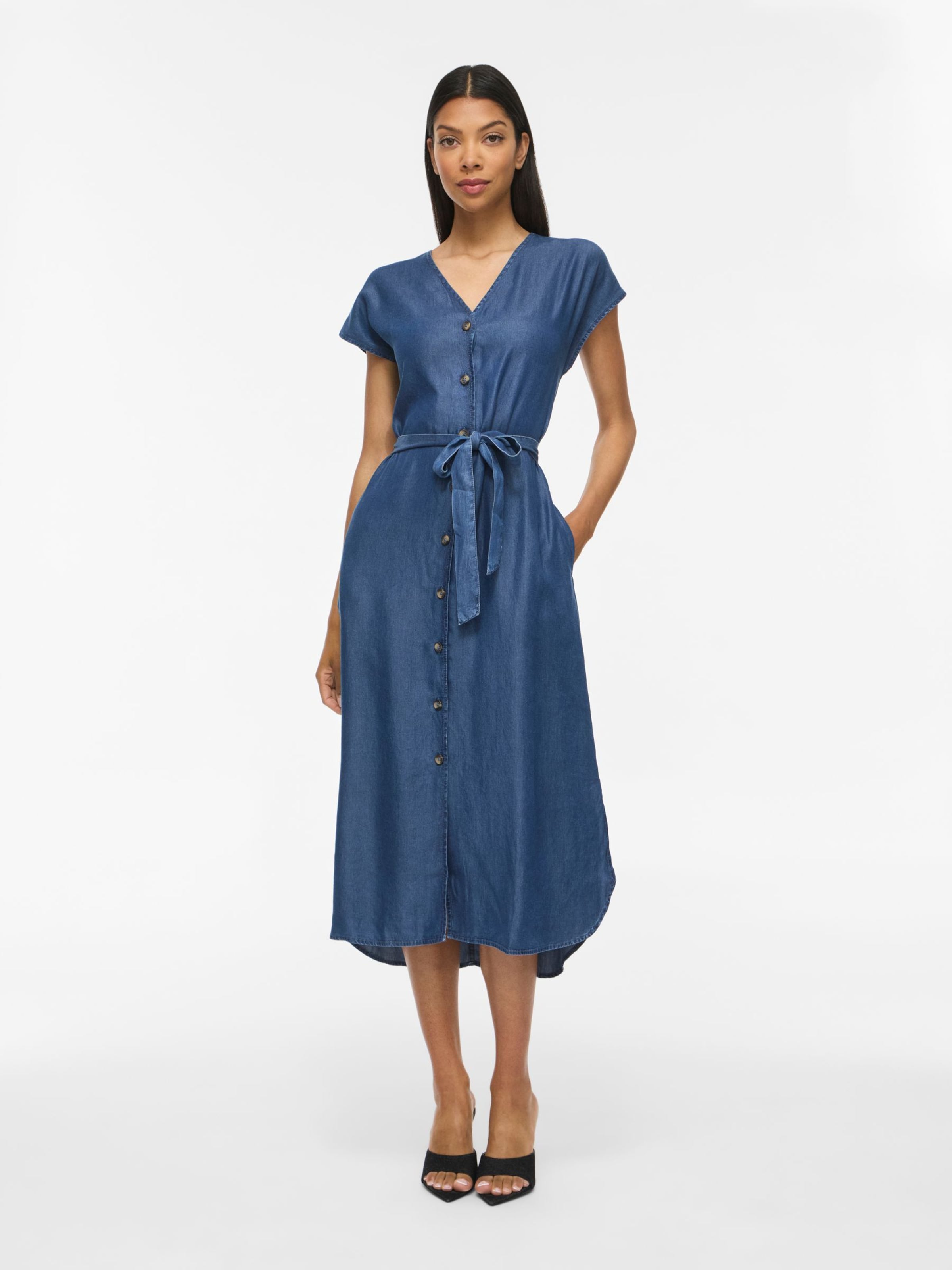VILA - Vestido en azul: frente