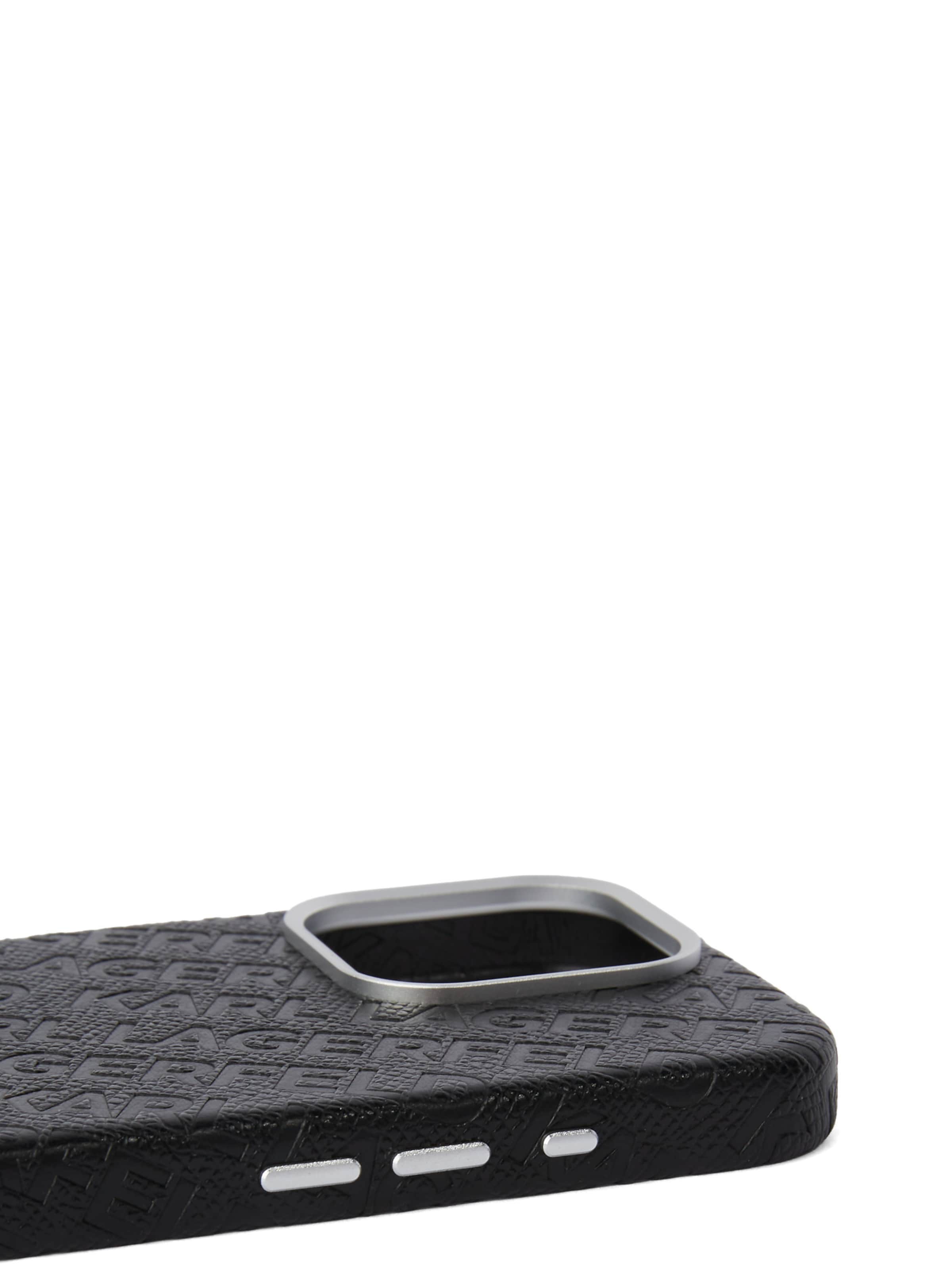 juoda Karl Lagerfeld Išmaniojo telefono dėklas 'iPhone 16 Pro'