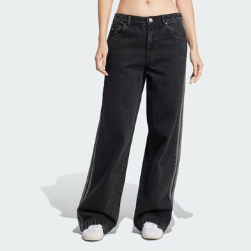 ADIDAS ORIGINALS Wide leg Jeans 'Adicolor' in Black: front