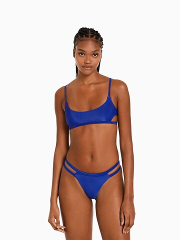 Bershka Bikini hlačke | modra barva: sprednja stran