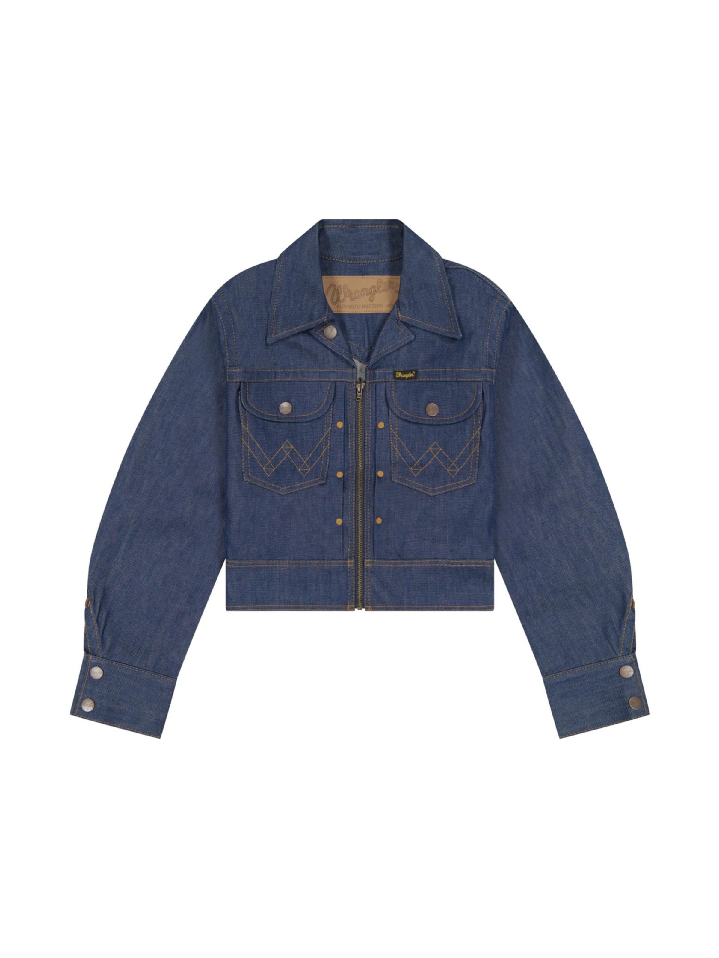 WRANGLER Tussenjas 'Super Wrangler' in Blauw: voorkant