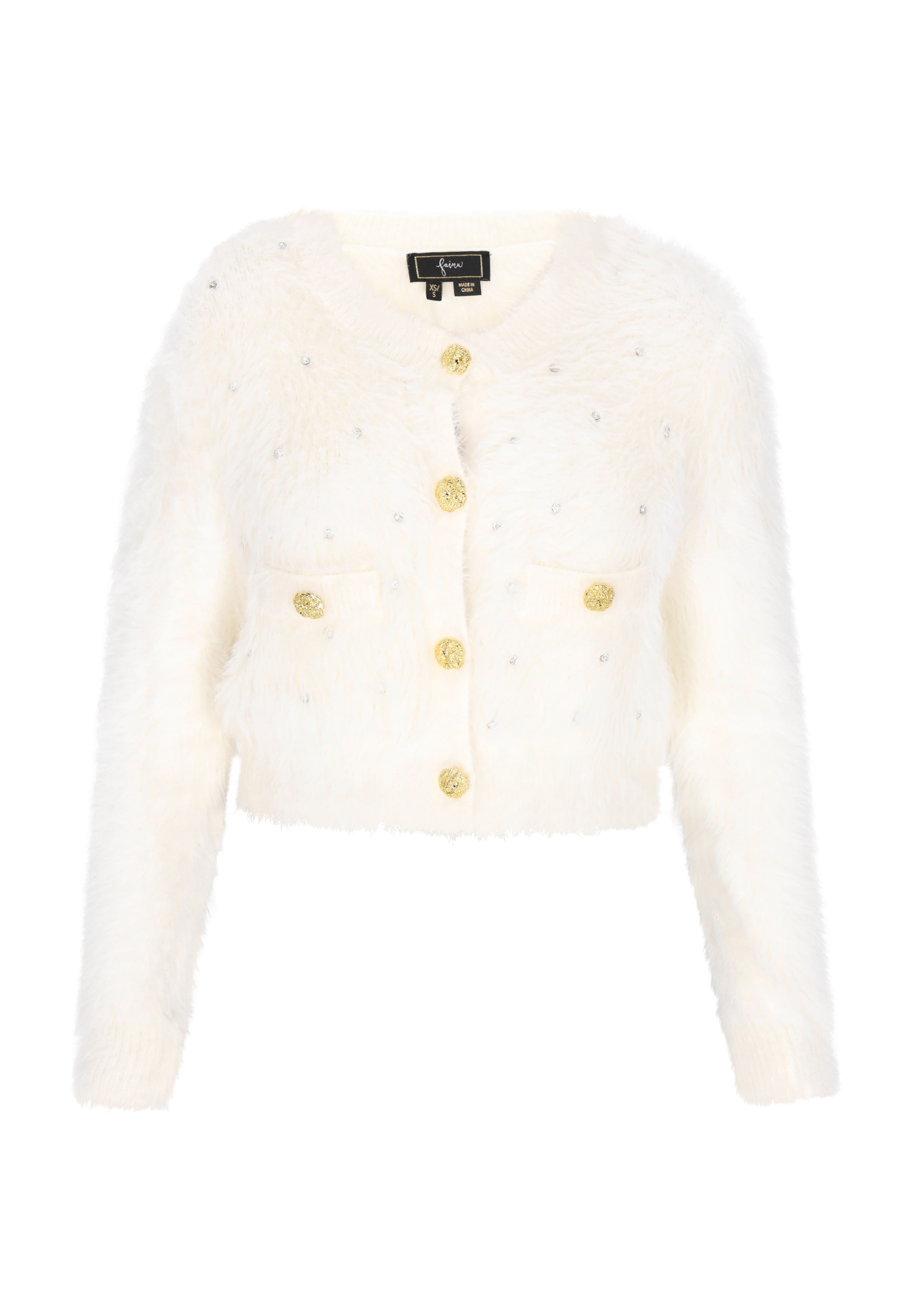 faina - Cárdigan 'Fashion Look' en blanco: frente