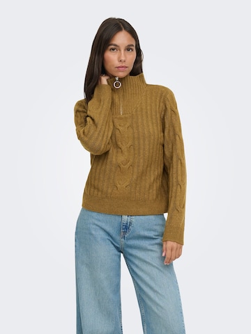 JDY Sweater 'JDYAndrea' in Brown: front