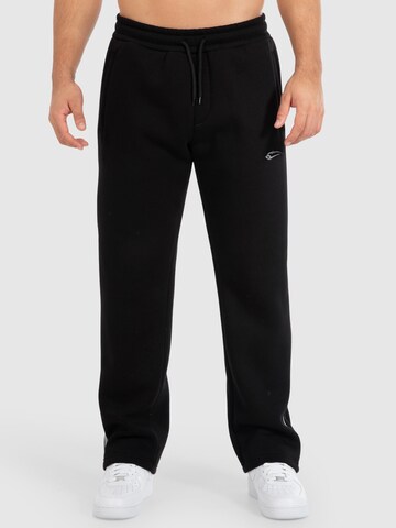 Smilodox Loosefit Sportbroek 'Miran' in Zwart: voorkant
