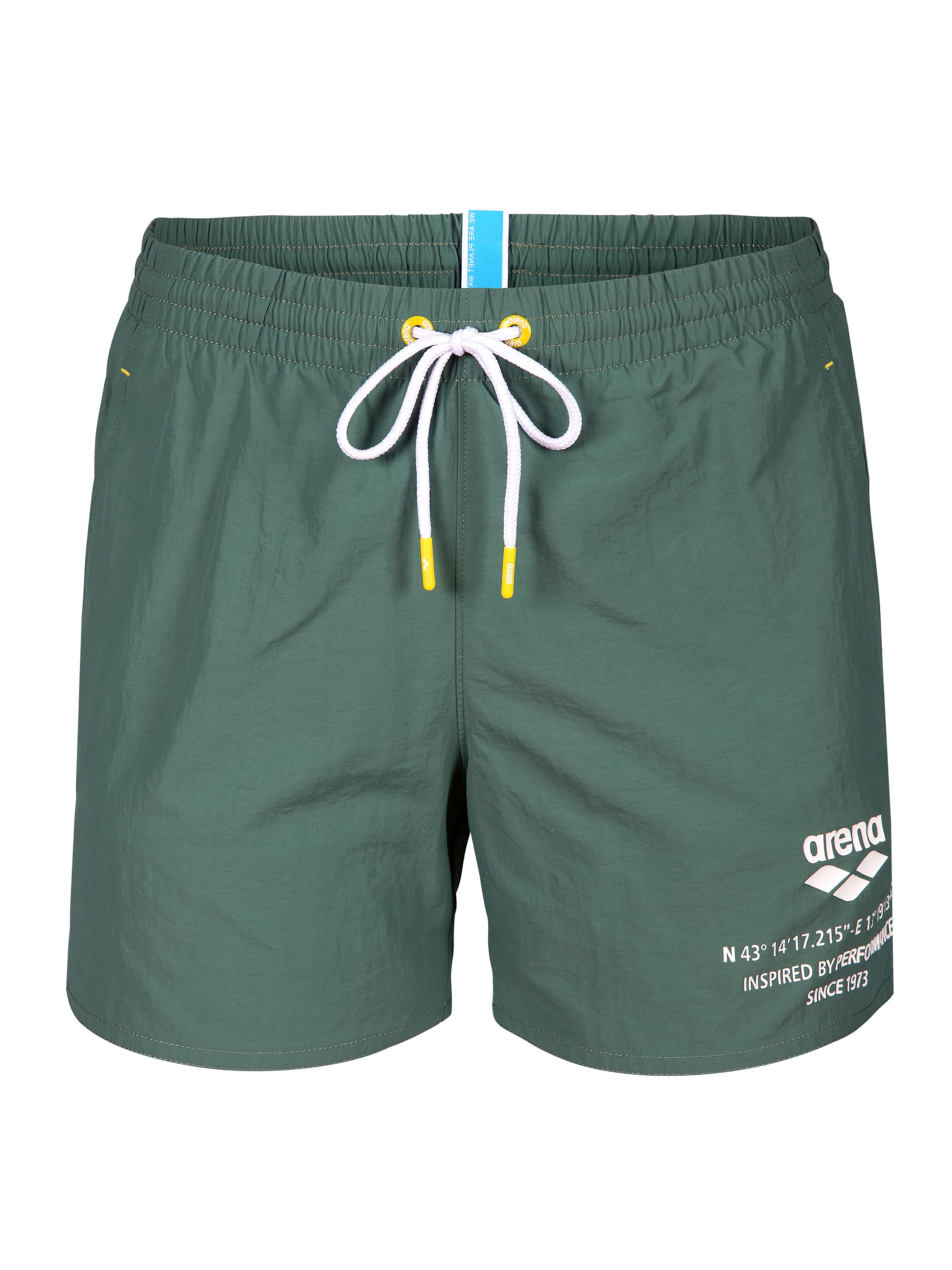 ARENAKupaće hlače 'GRAPHIC BEACH SHORT' - zelena boja: prednji dio