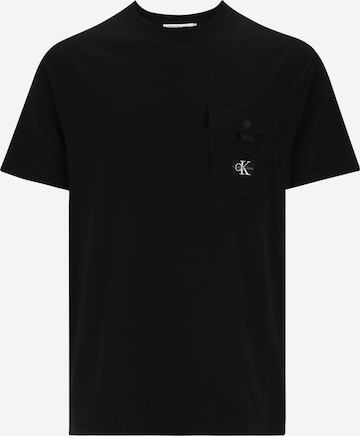 T-Shirt Calvin Klein Jeans Plus en noir : devant