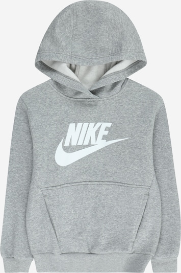 Nike Sportswear Sweater majica 'Club FLC' u siva melange / bijela, Pregled proizvoda