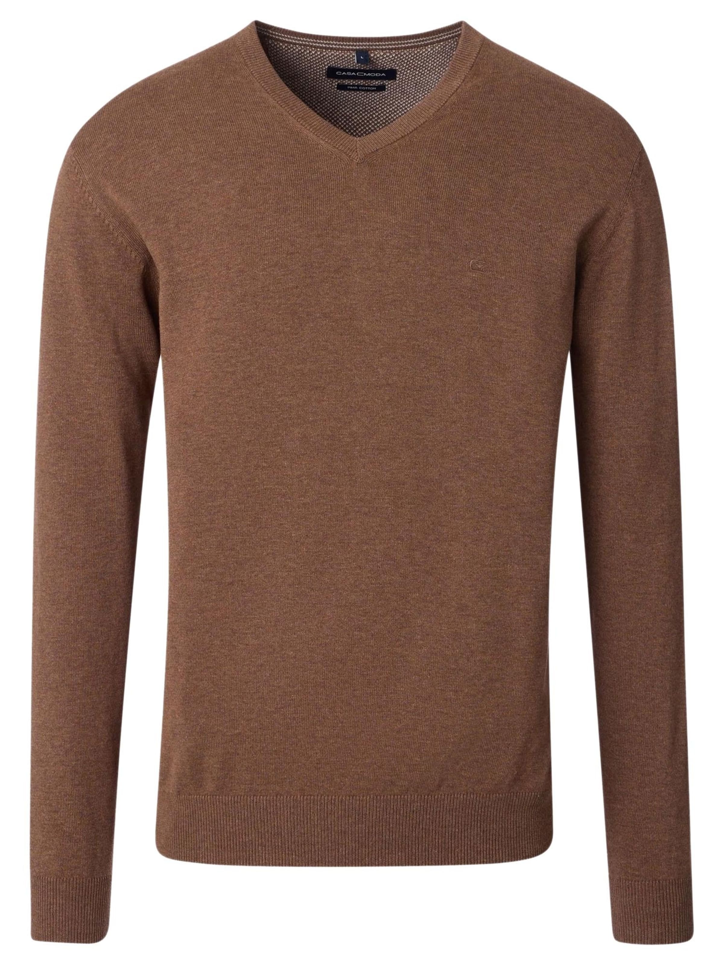 CASAMODA Sweater 'Basic' in Brown: front