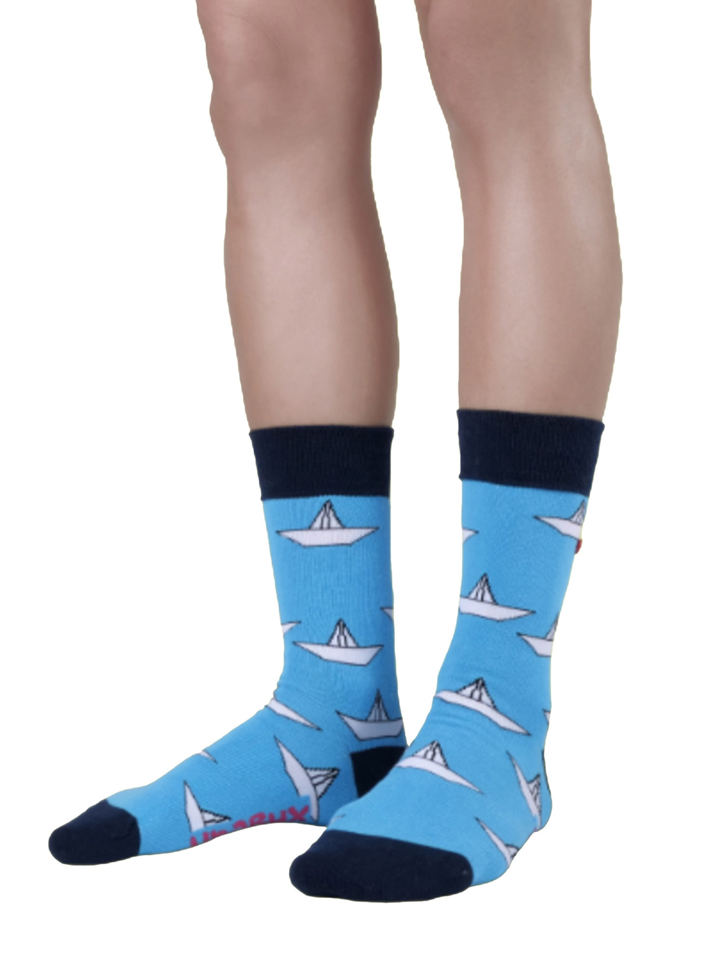 UNABUX Freizeitsocken ' MIX ' in Blau: Vorderseite