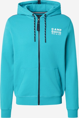 CAMP DAVID Collegetakki värissä vihreä: etupuoli