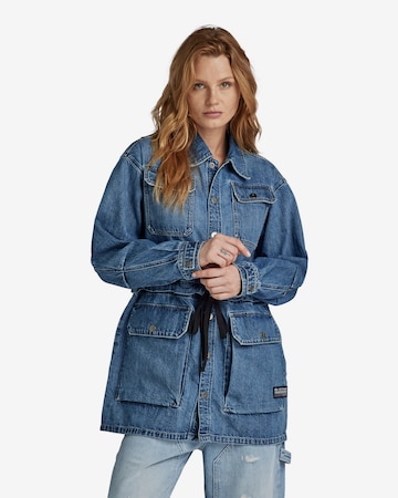 Veste mi-saison G-Star RAW en bleu : devant