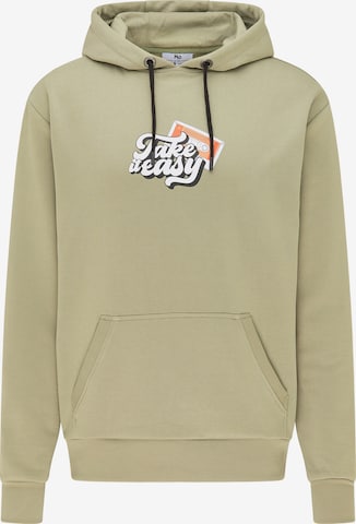 Sweat-shirt MO en vert : devant