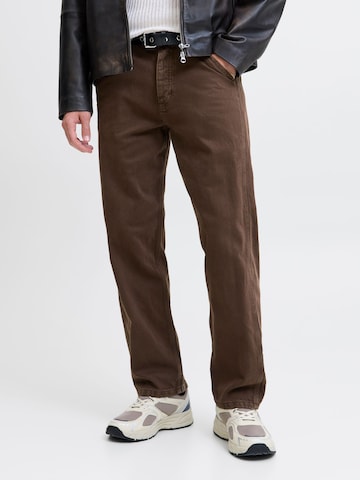 JACK & JONES Loose fit Jeans 'EDDIE' in Brown: front