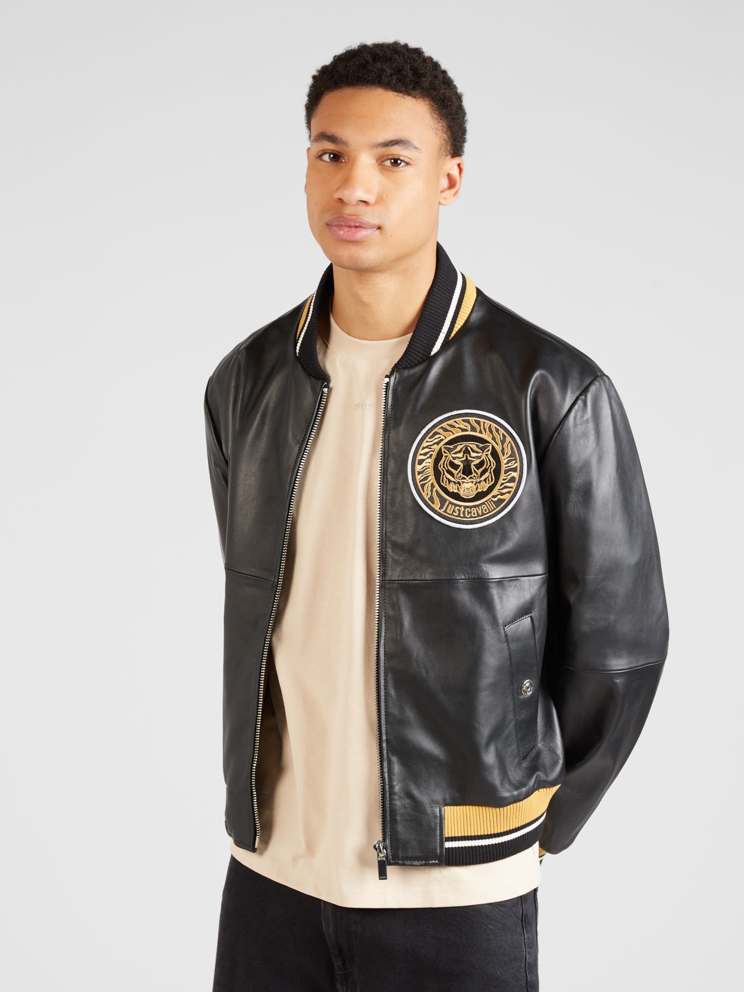 Just Cavalli Between Season Jacket in Black ABOUT YOU