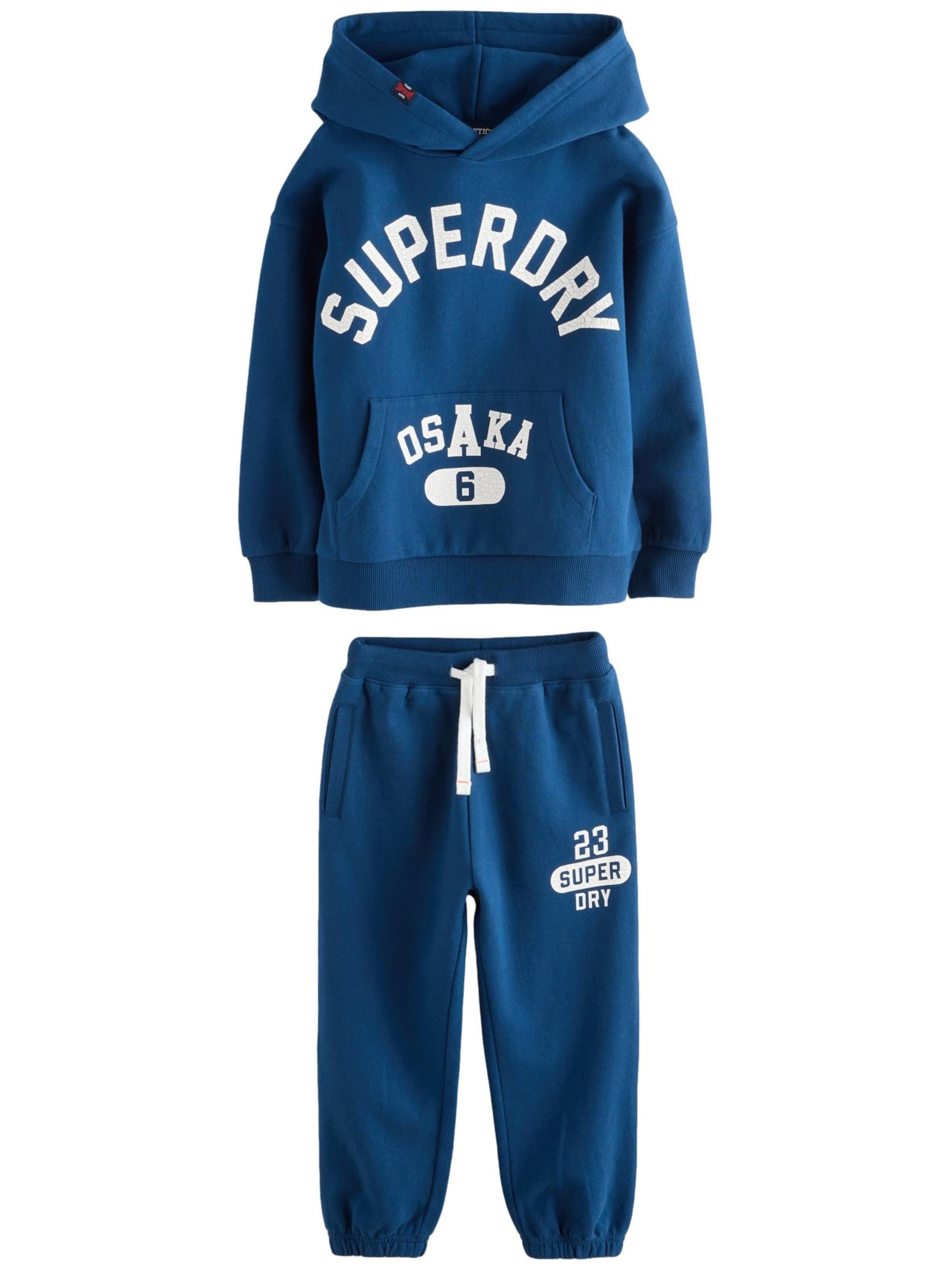 Superdry Joggingová souprava – modrá: přední strana
